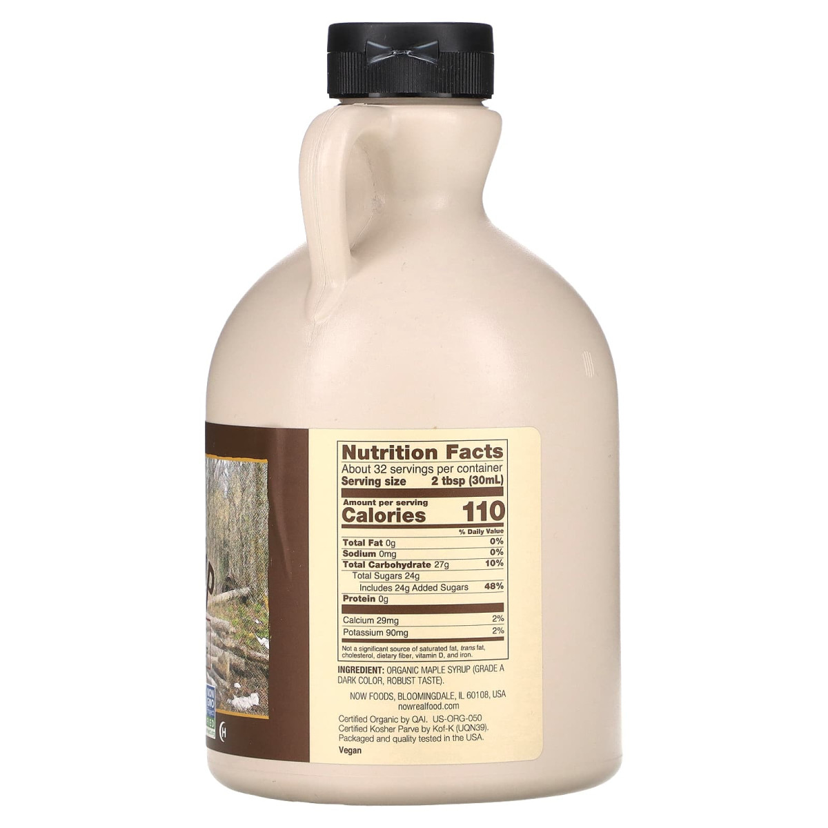 NOW Foods, Real Food, organiczny syrop klonowy, klasa A, ciemny barwnik, 946 ml