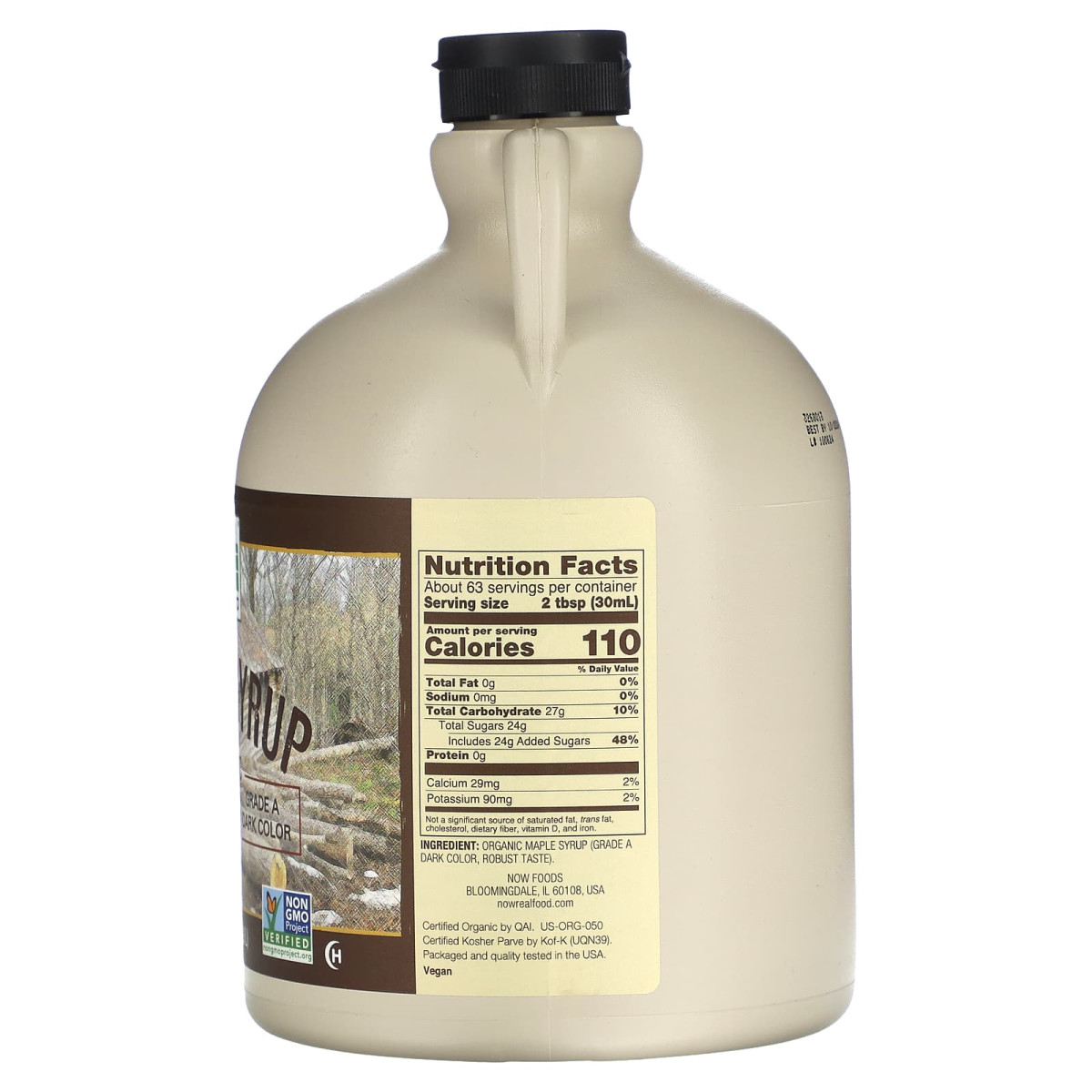 NOW Foods, Real Food, organiczny syrop klonowy, 1,89 l