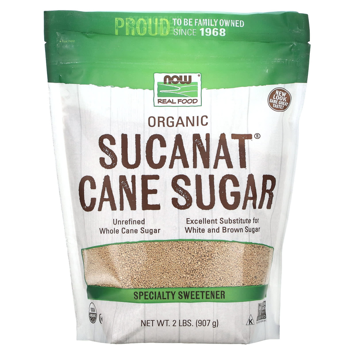 NOW Foods, Real Food, organiczny cukier trzcinowy Sucanat, 907 g