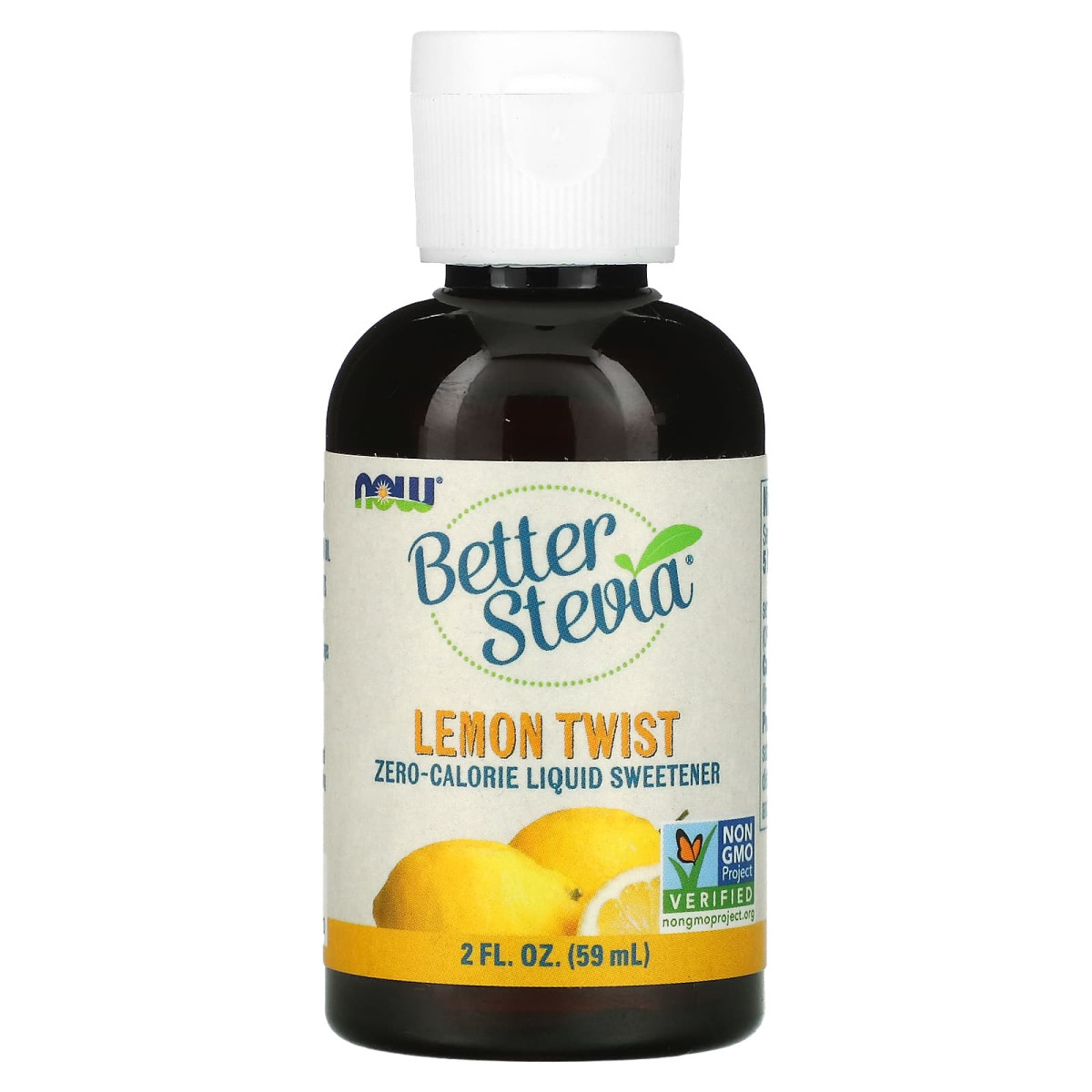 NOW Foods, Better Stevia, bezkaloryczny słodzik w płynie, z nutką cytryny, 59 ml