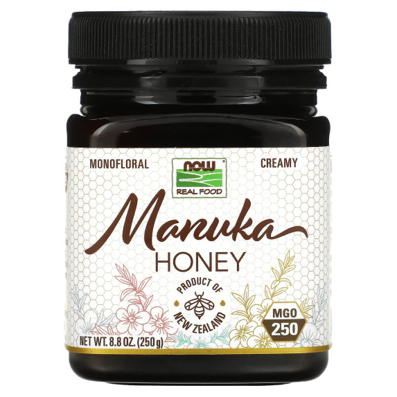NOW Foods, Real Food, miód manuka, MGO 250, 250 g