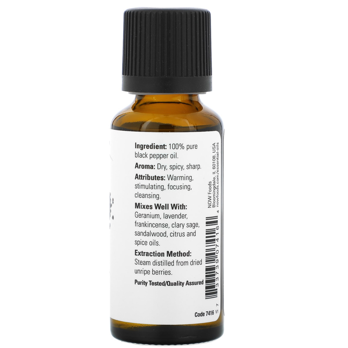 NOW Foods, Olejki eteryczne, olejek z czarnego pieprzu, 30 ml