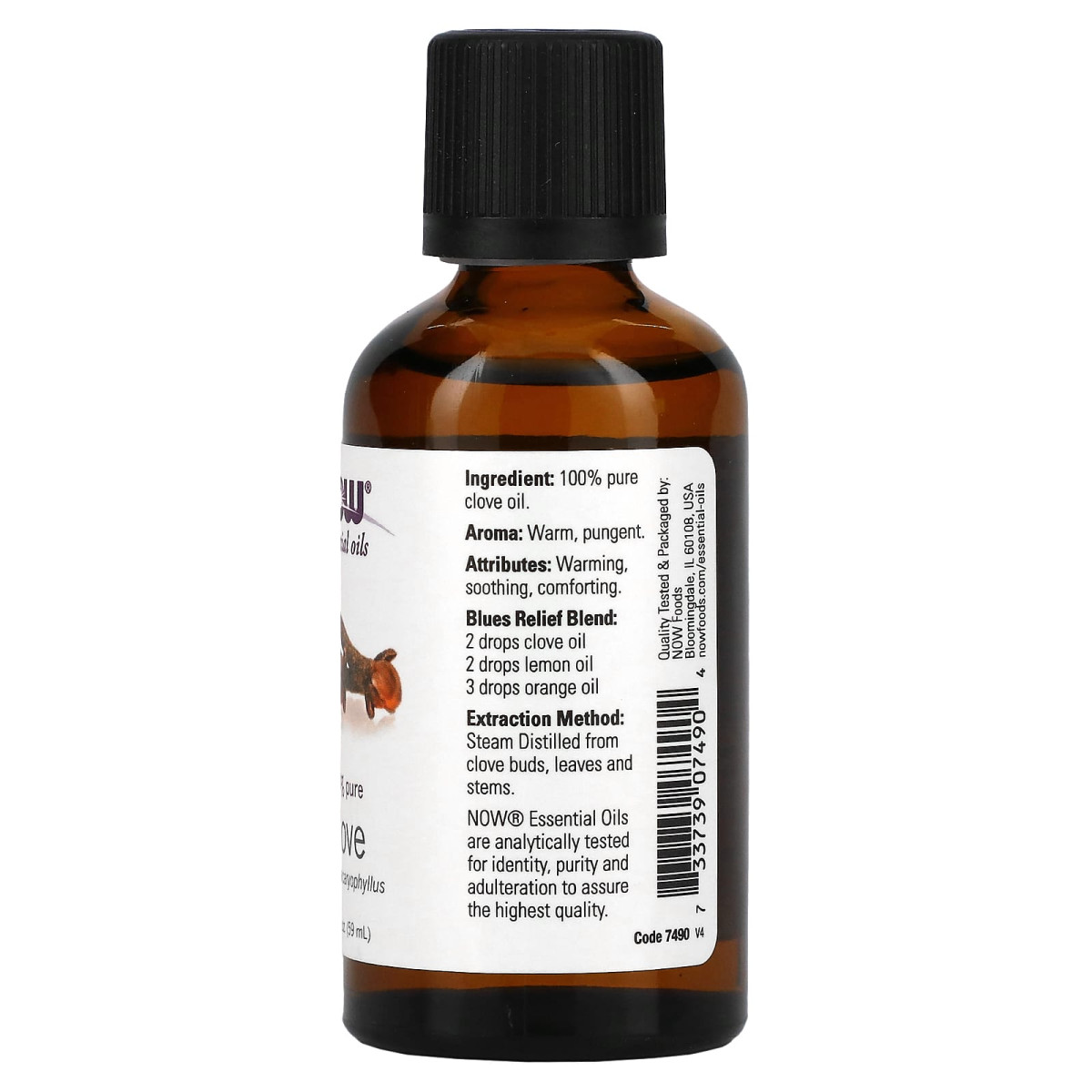NOW Foods, Olejki eteryczne, goździki, 59 ml