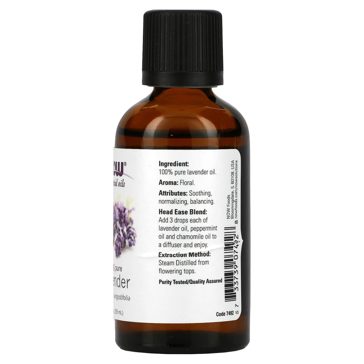 NOW Foods, Olejki eteryczne, lawenda, 59 ml
