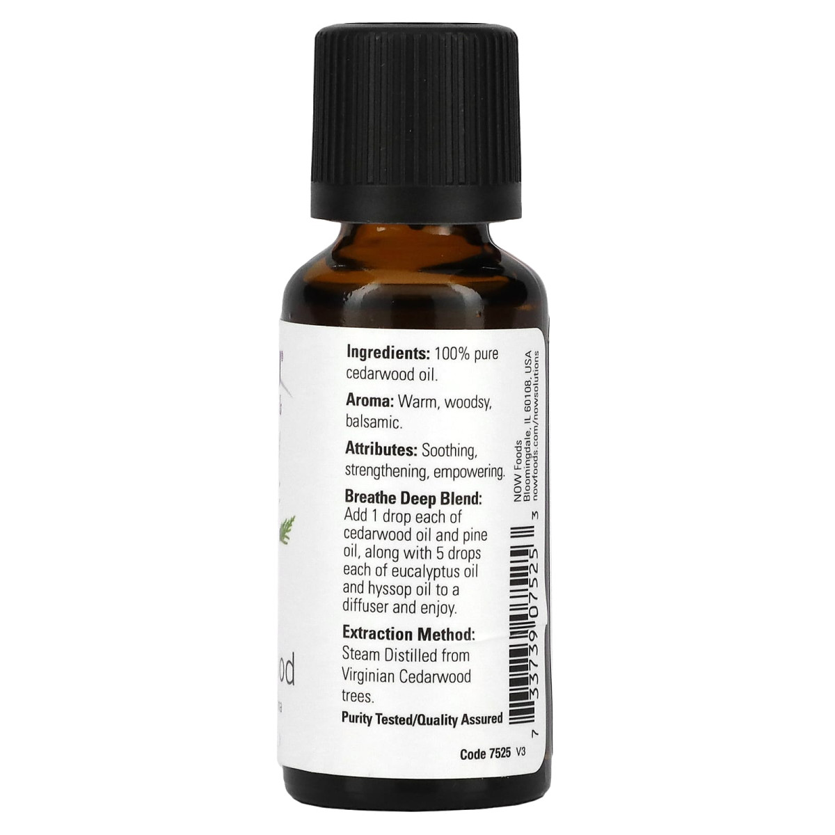 NOW Foods, Olejki eteryczne, drzewo cedrowe, 30 ml