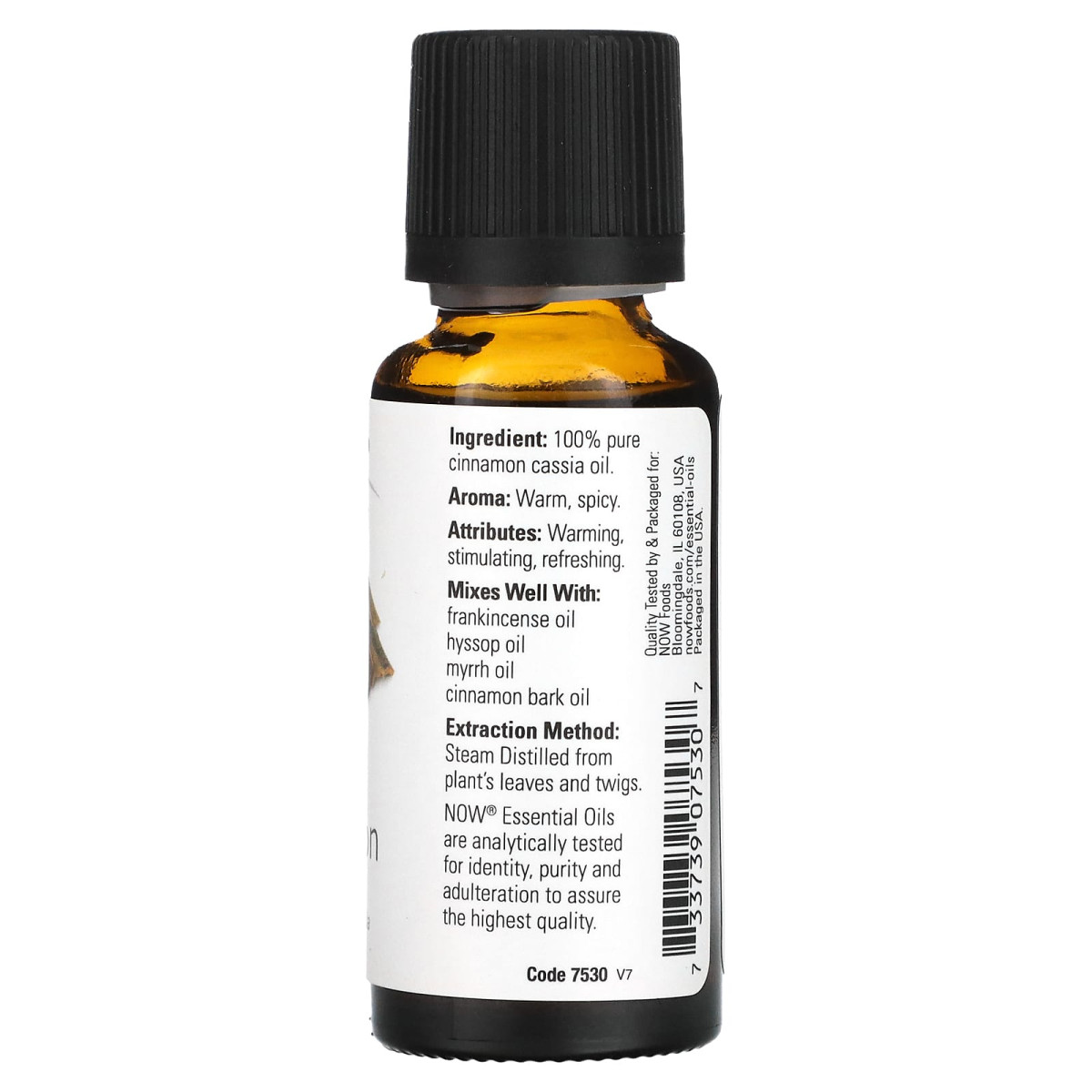 NOW Foods, Olejki eteryczne, cynamon z kasją, 30 ml
