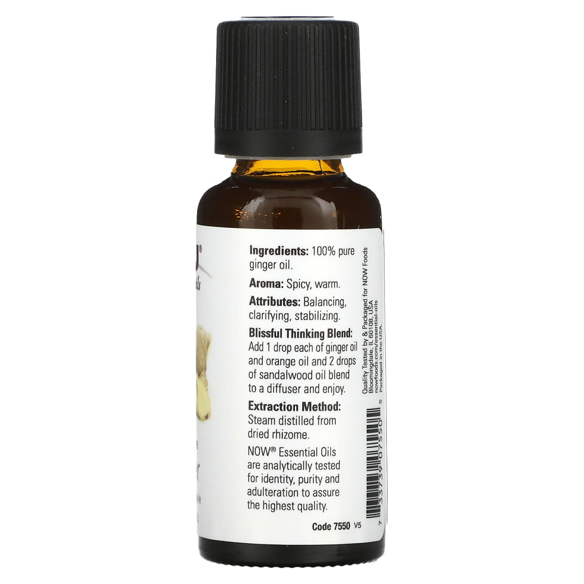 NOW Foods, Olejki eteryczne, imbir, 30 ml
