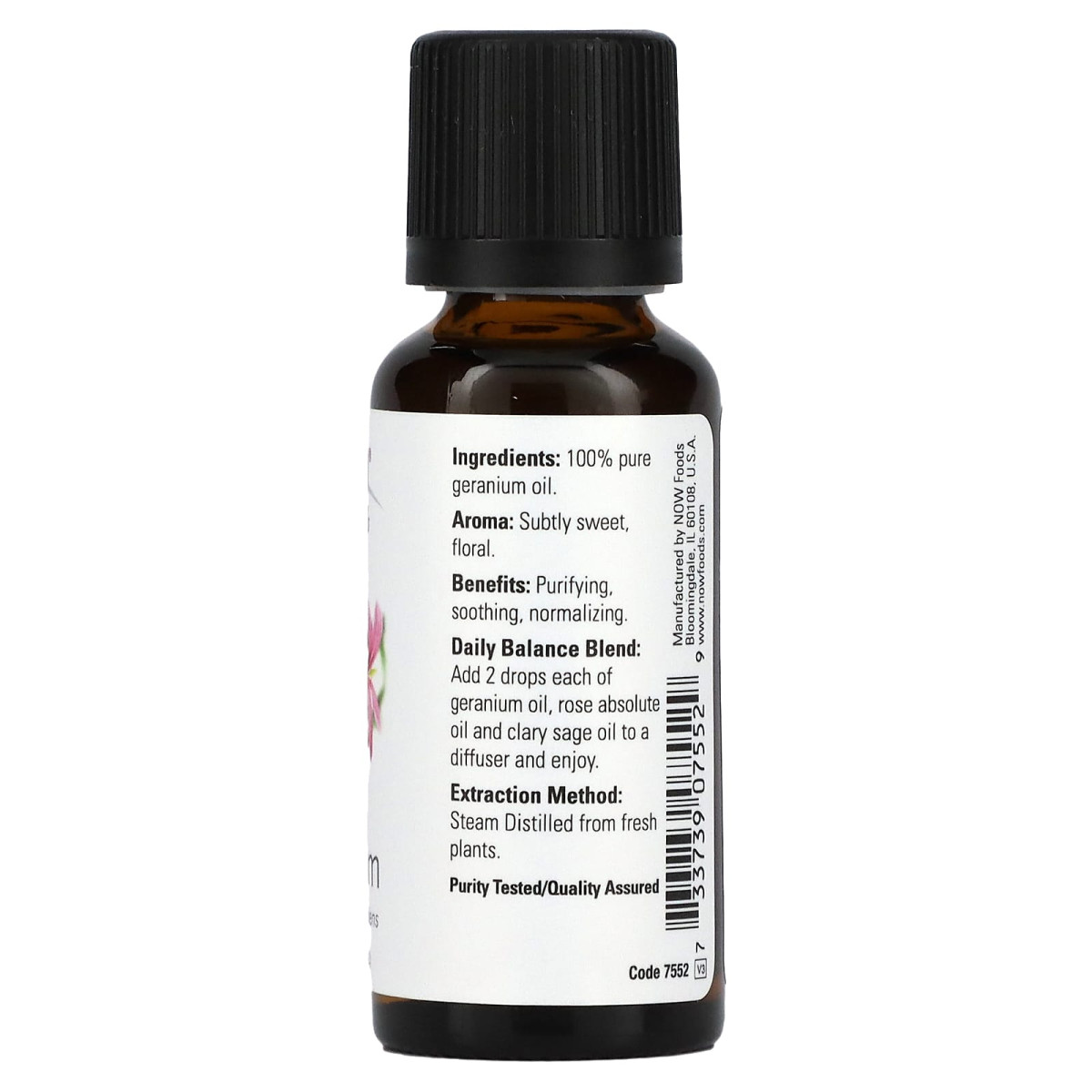 NOW Foods, Olejki eteryczne, geranium, 30 ml