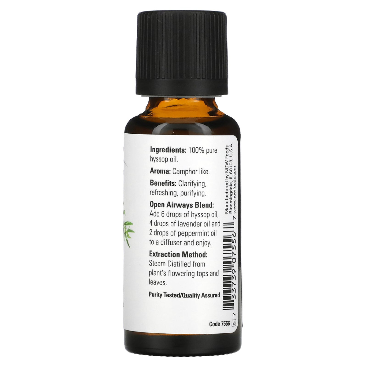 NOW Foods, Olejki eteryczne, hyzop, 30 ml