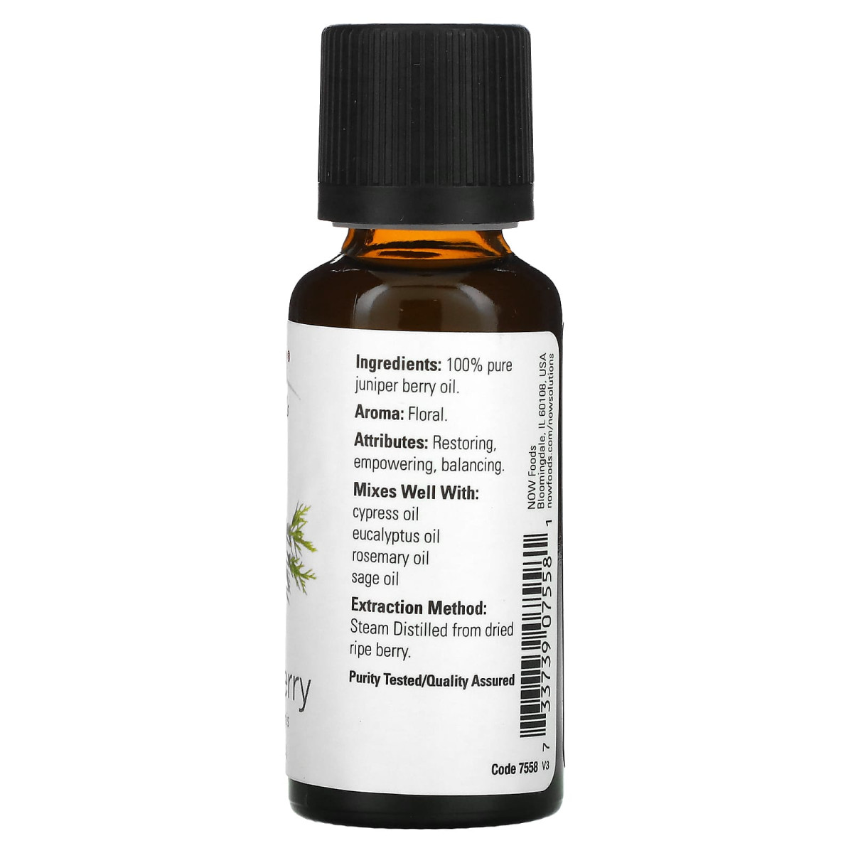 NOW Foods, Olejki eteryczne, jałowiec, 30 ml