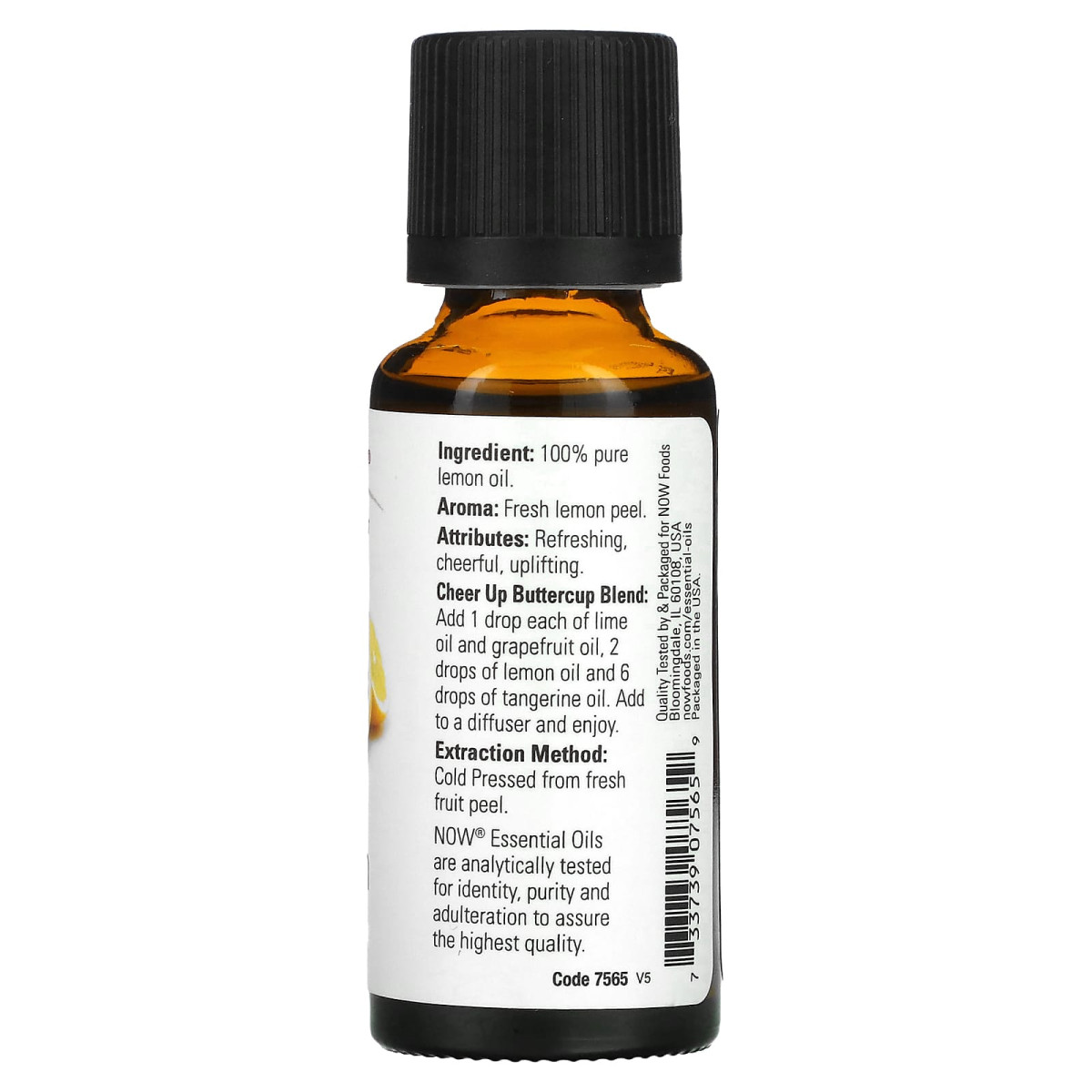 NOW Foods, Olejki eteryczne, cytryna, 30 ml