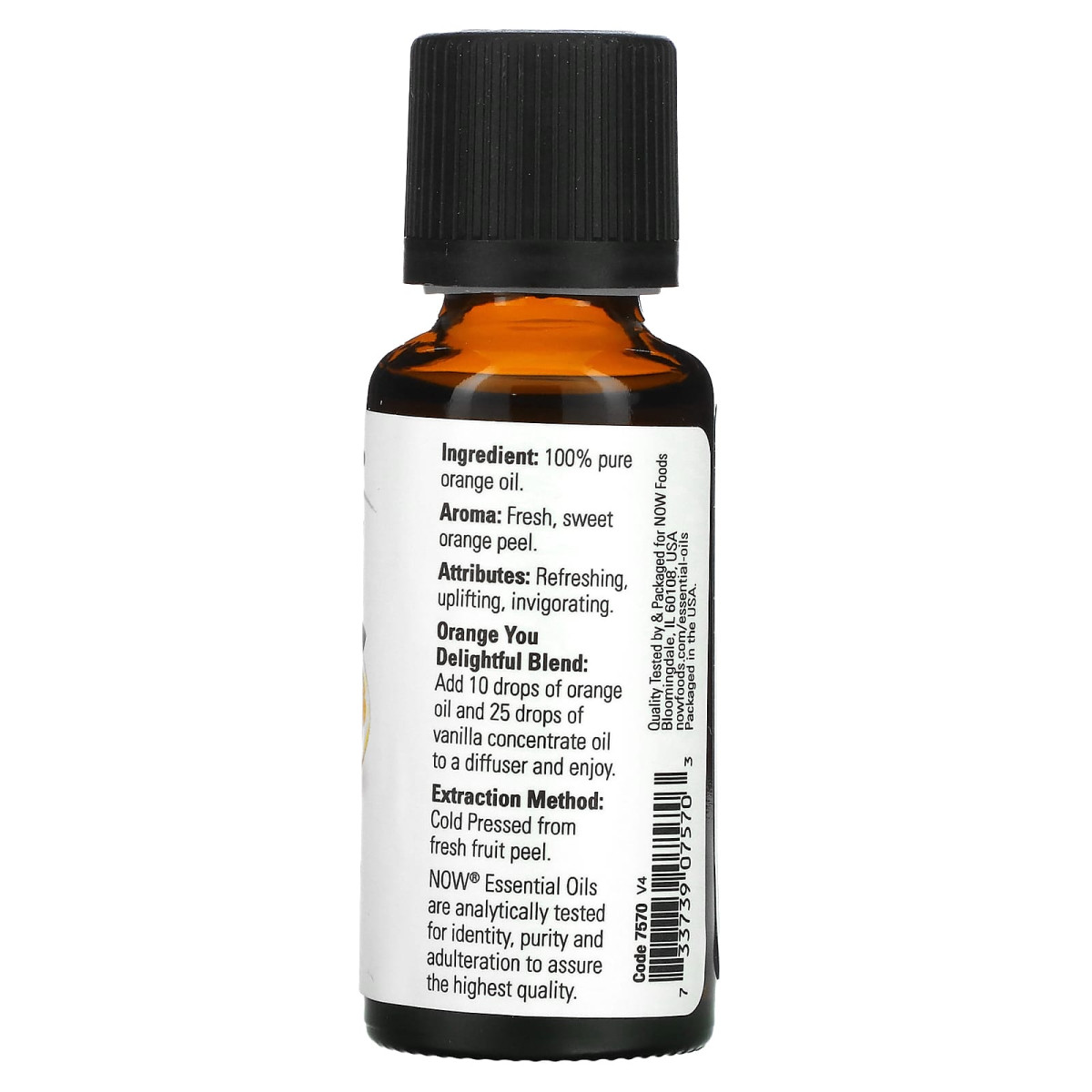 NOW Foods, Olejki eteryczne, pomarańcza, 30 ml