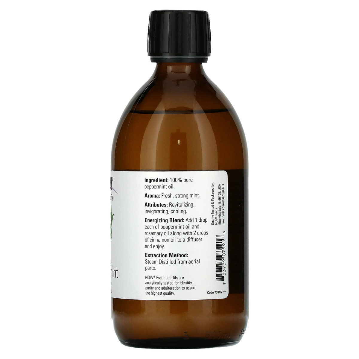 NOW Foods, Olejki eteryczne, 100% czystej mięty pieprzowej, 473 ml