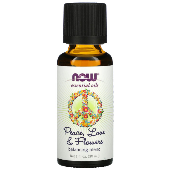 NOW Foods, Olejki eteryczne, Peace, Love & Flowers, 1 uncja (30 ml)