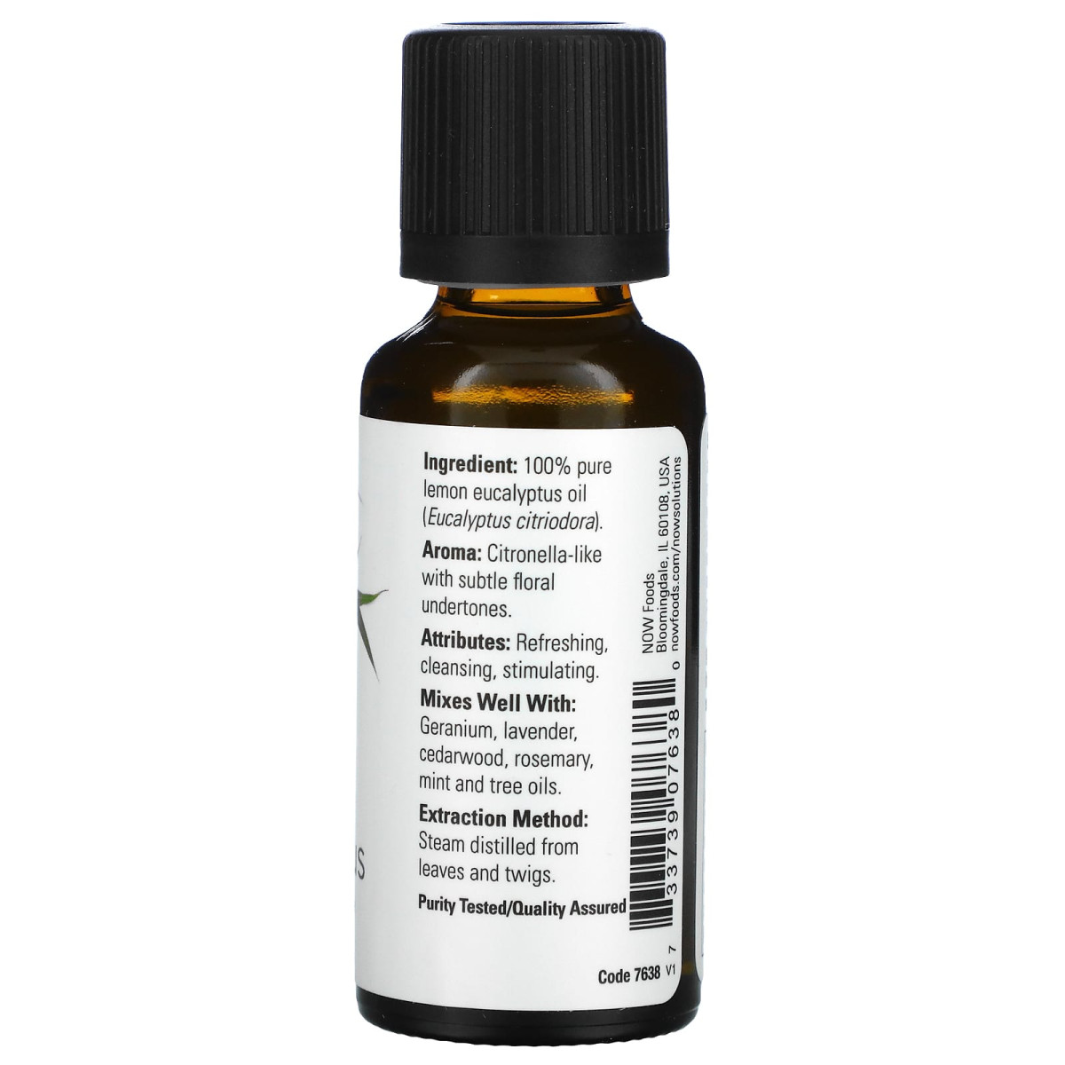NOW Foods, Olejki eteryczne, cytryna z eukaliptusem, 30 ml
