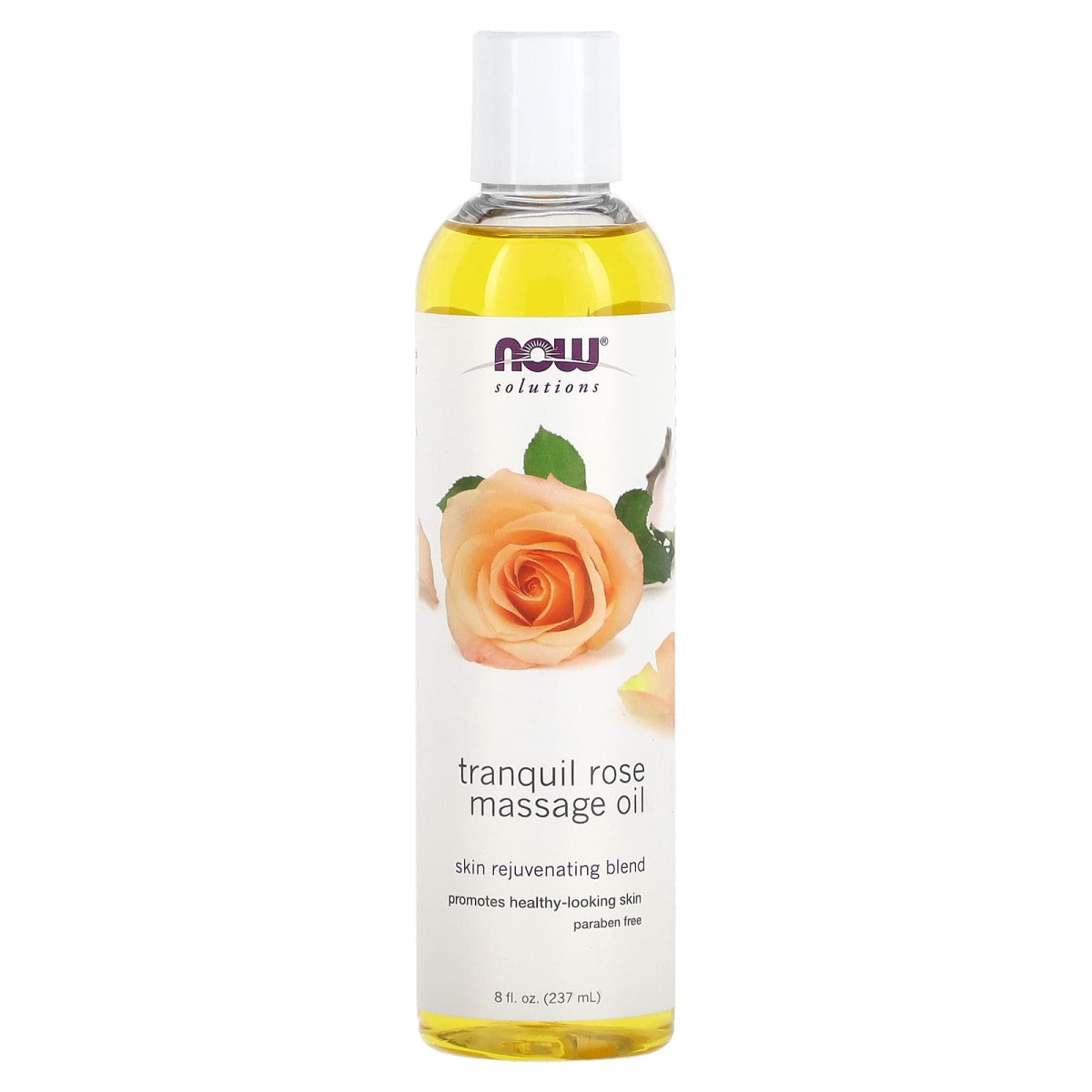 NOW Foods, Solutions, Spokojny olejek do masażu różą, 237 ml