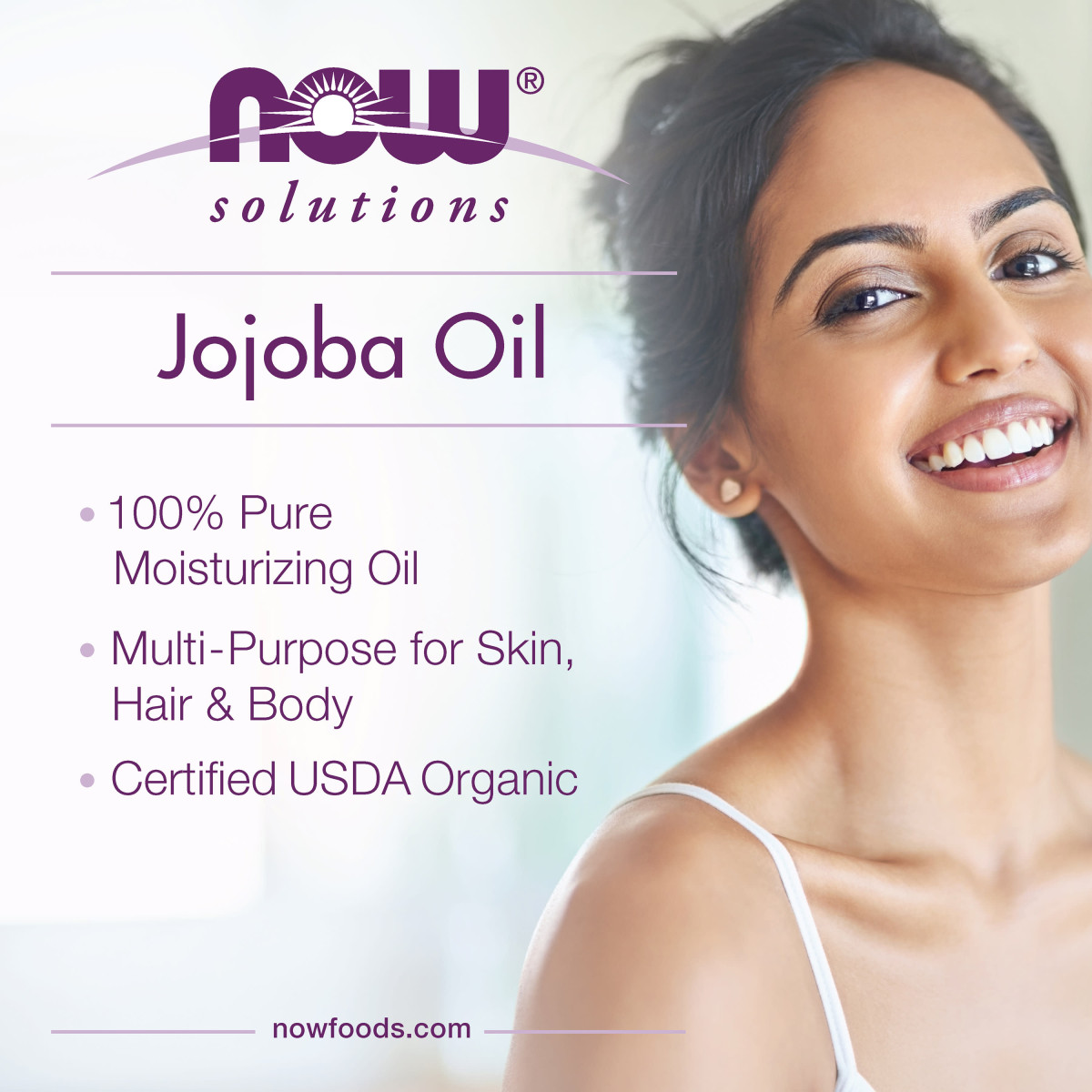 NOW Foods, Solutions, Organiczny olej jojoba, 237 ml
