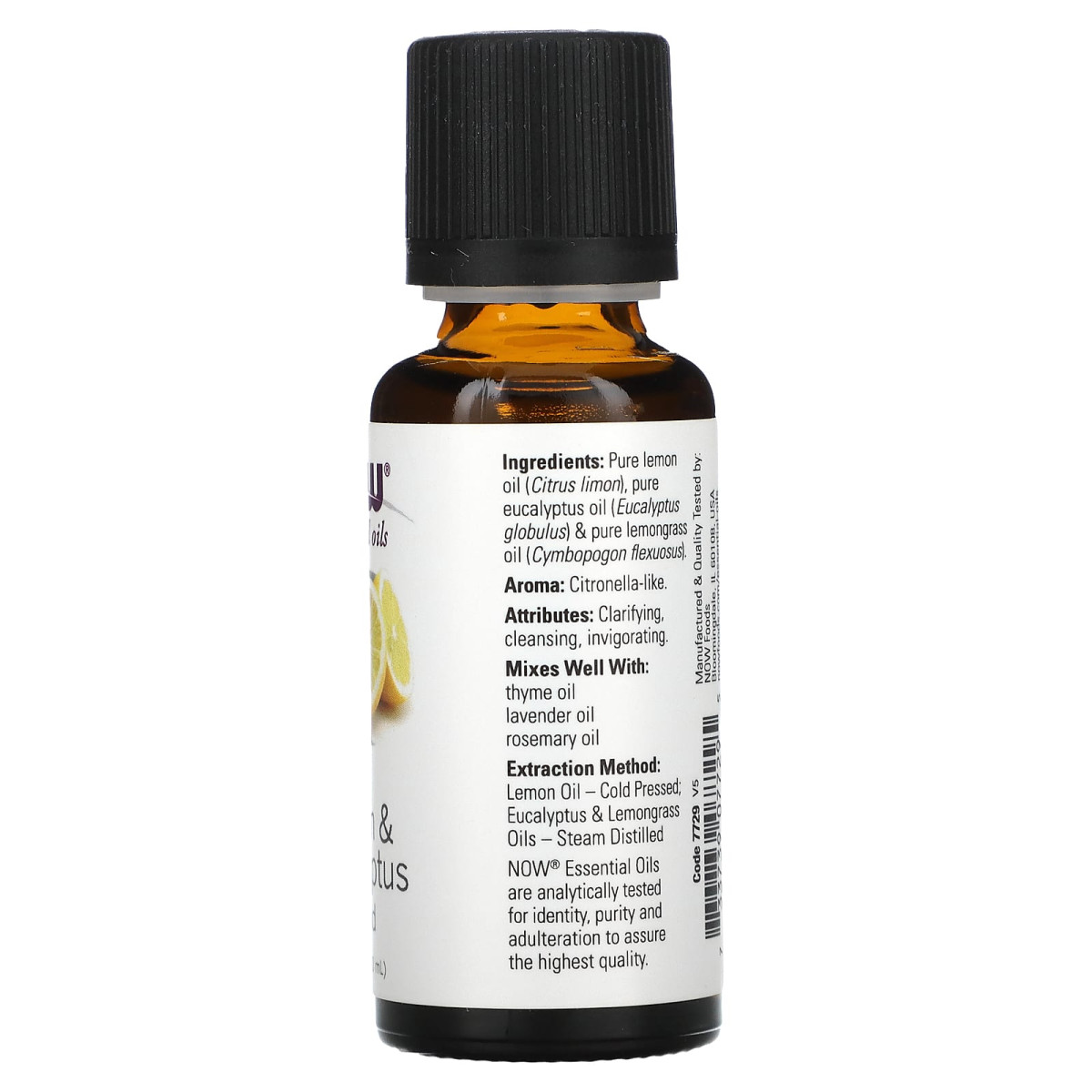 NOW Foods, Olejki eteryczne, mieszanka cytryny i eukaliptusa, 30 ml