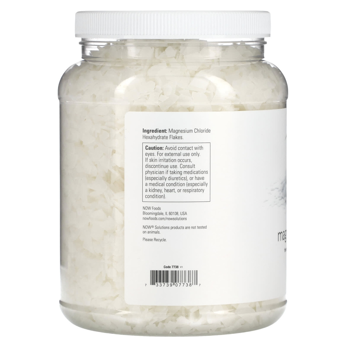 NOW Foods, Roztwory, płatki magnezowe, 100% czysty, 1531 g