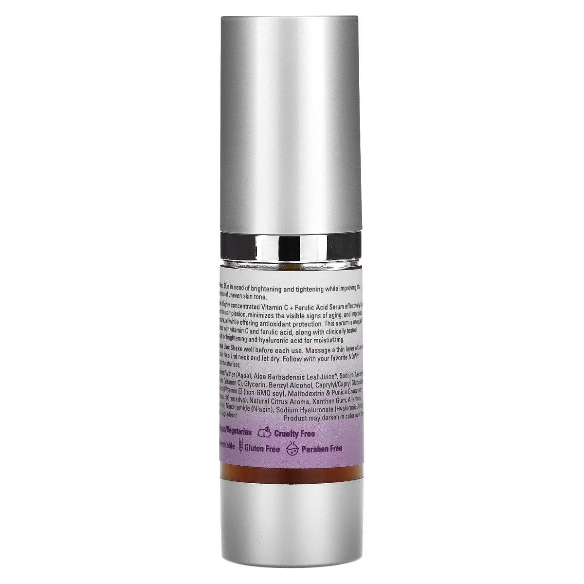 NOW Foods, Solutions, serum z witaminą C i kwasem ferulowym, 30 ml