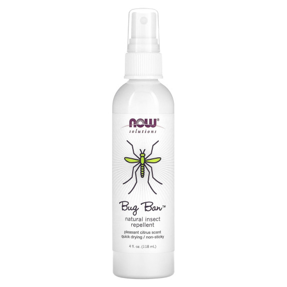 NOW Foods, Bug Ban, naturalny środek odstraszający owady, cytrus, 118 ml