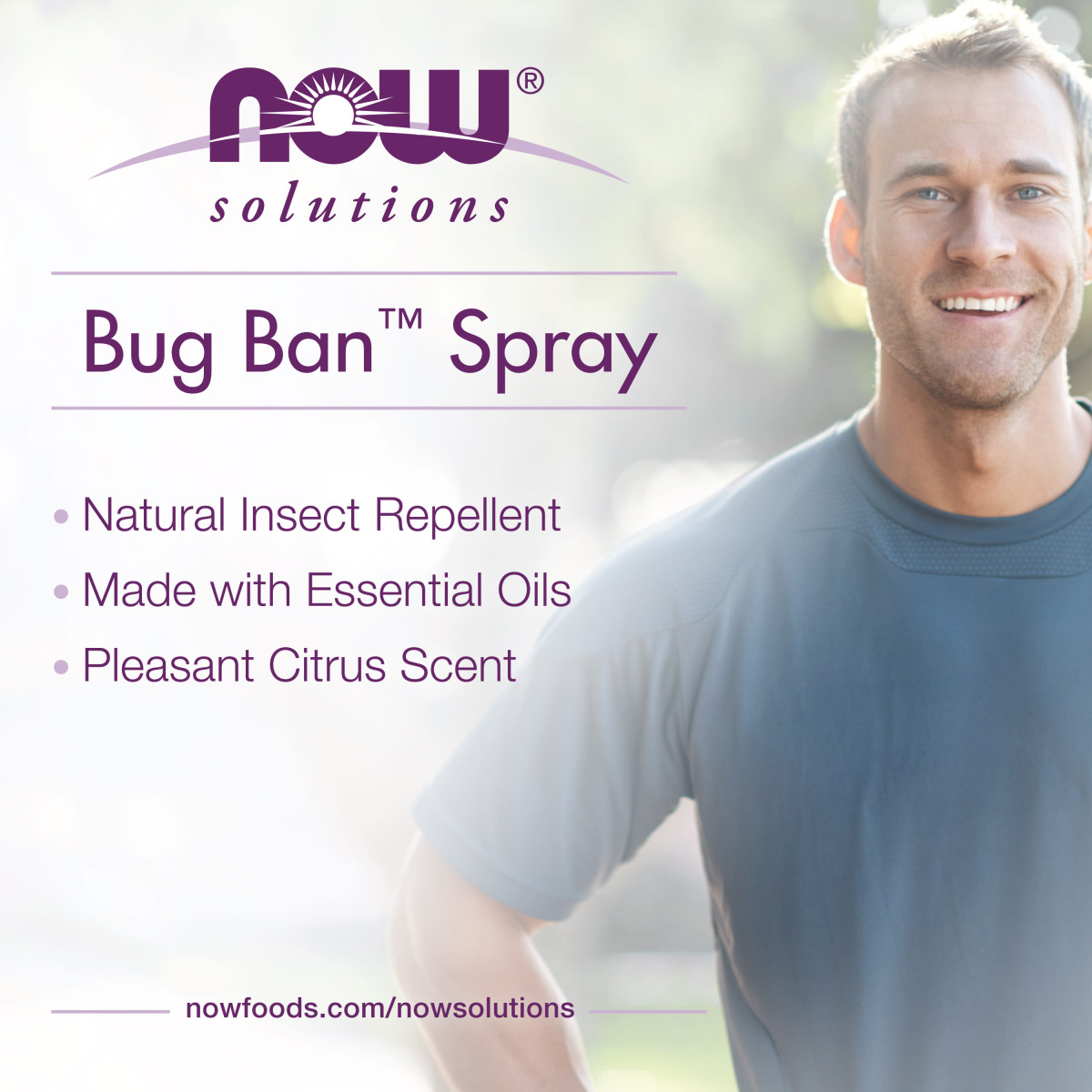 NOW Foods, Bug Ban, naturalny środek odstraszający owady, cytrus, 118 ml