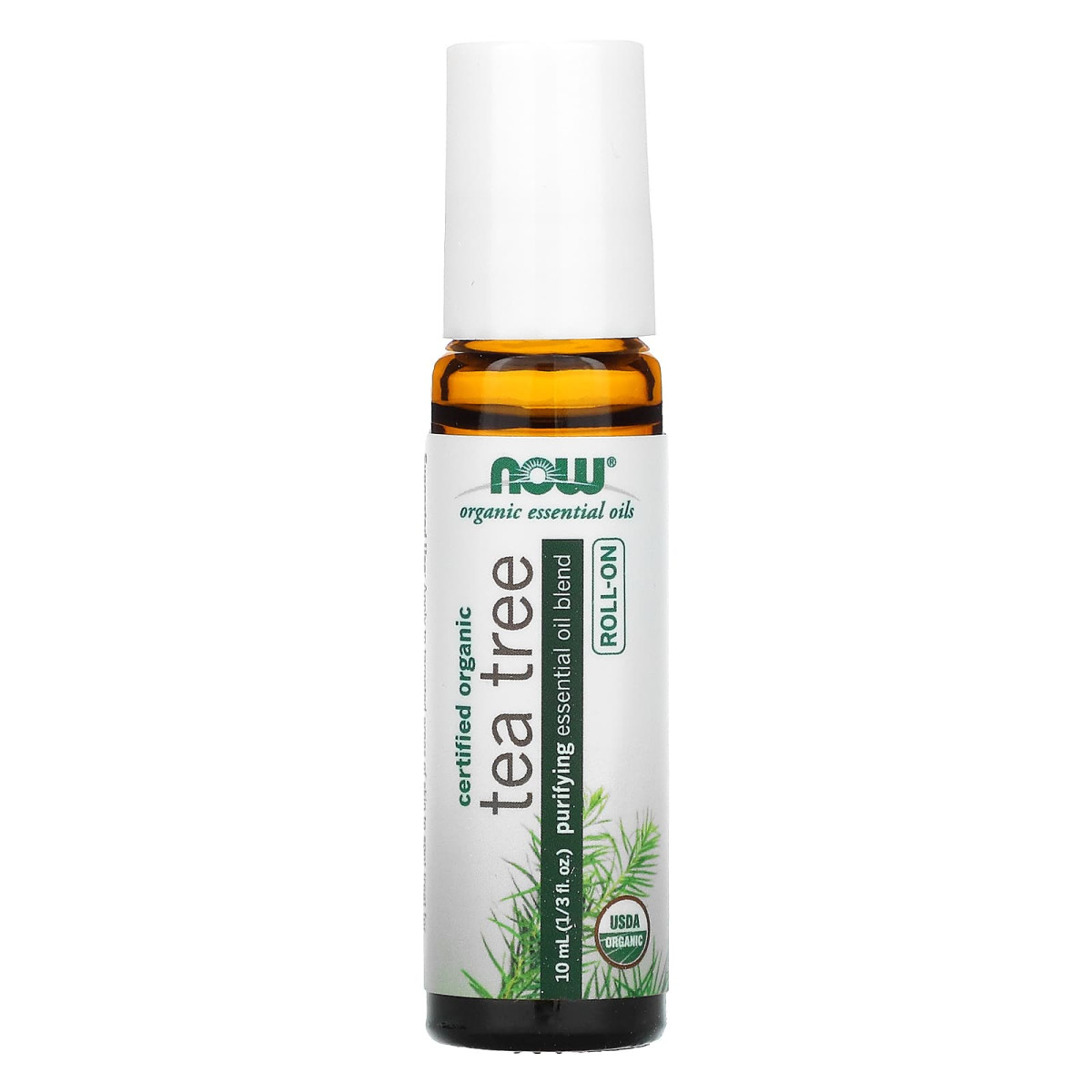 NOW Foods, Certyfikowany organiczny kulka-on z drzewem herbacianym, 10 ml