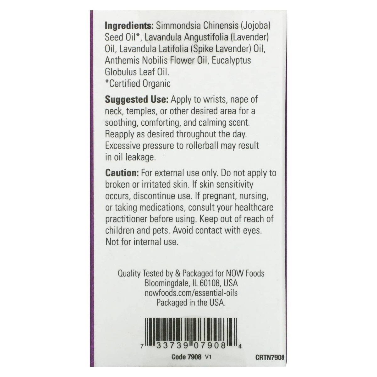 NOW Foods, Olejki eteryczne, Head Relief roll-on, 10 ml