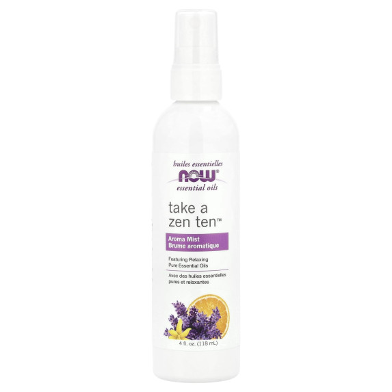 NOW Foods, Olejki eteryczne, zażywaj mgiełkę aromatyczną Zen Ten™, 118 ml