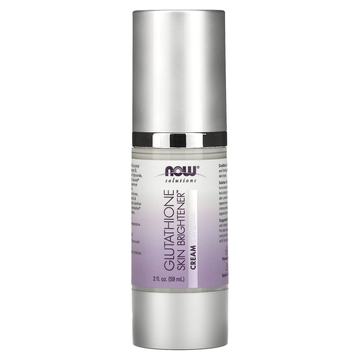 NOW Foods, Solutions, Glutation Skin Brightener Cream, 59 ml