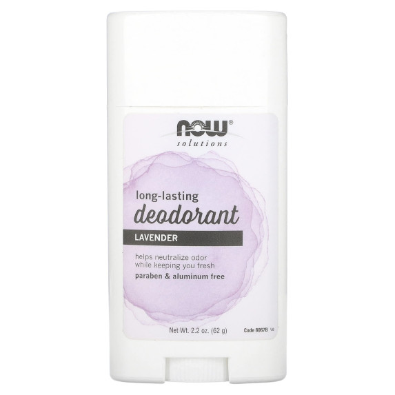NOW Foods, Solutions, długotrwały dezodorant, lawenda, 62 g