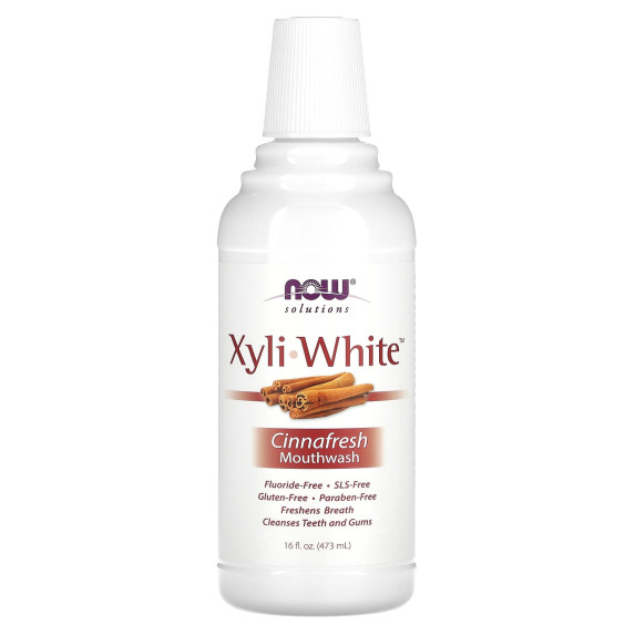 NOW Foods, Solutions, XyliWhite do płukania jamy ustnej, Cinnafresh, 473 ml