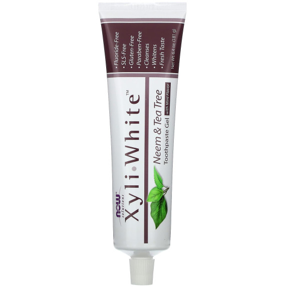 NOW Foods, Solutions, XyliWhite Toothpaste Gel, neem i drzewo herbaciane, mięta, 181 g