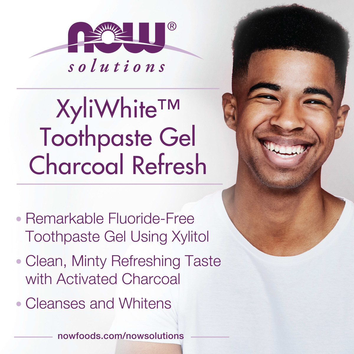 NOW Foods, Solutions, XyliWhite, Charcoal Refresh, pasta do zębów żelowa, miętowa, 181 g