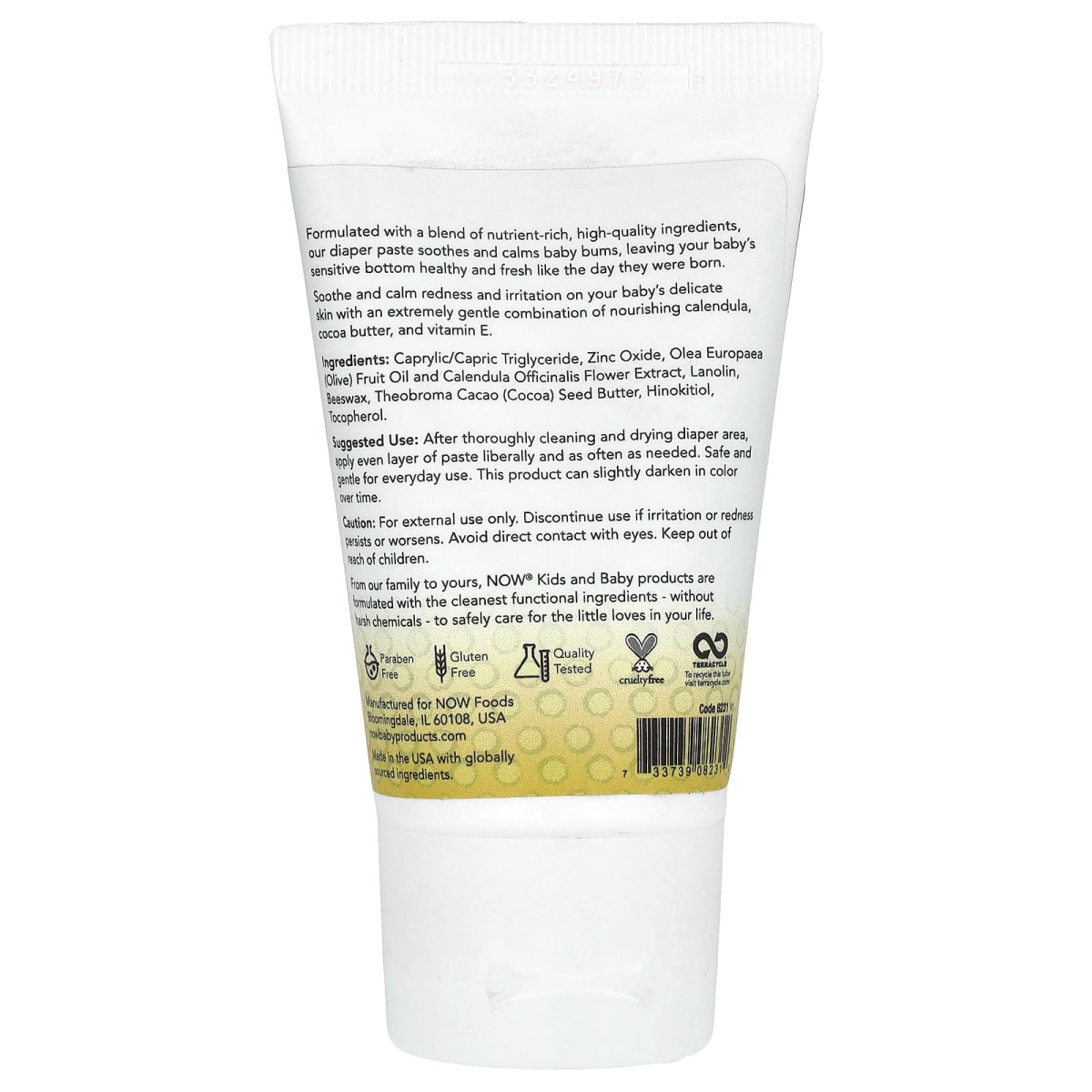 NOW Foods, Niemowlę, pasta maślana do przewijania, 57 g