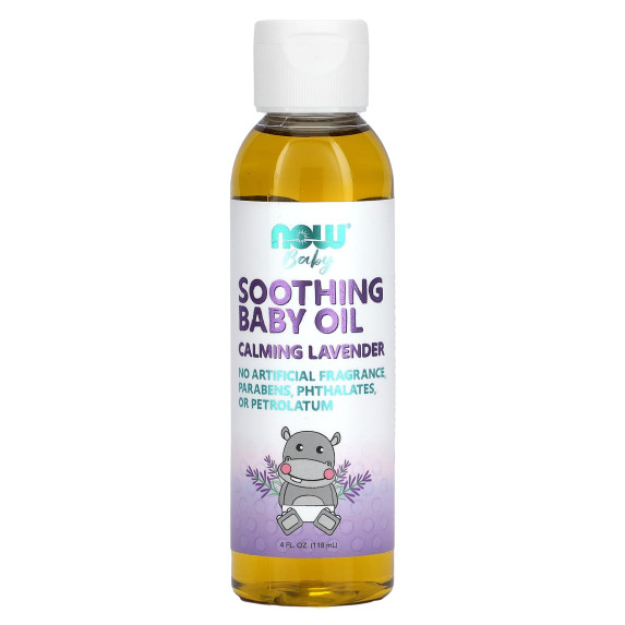 NOW Foods, Soothing Baby Oil, uspokajająca lawenda, 118 ml
